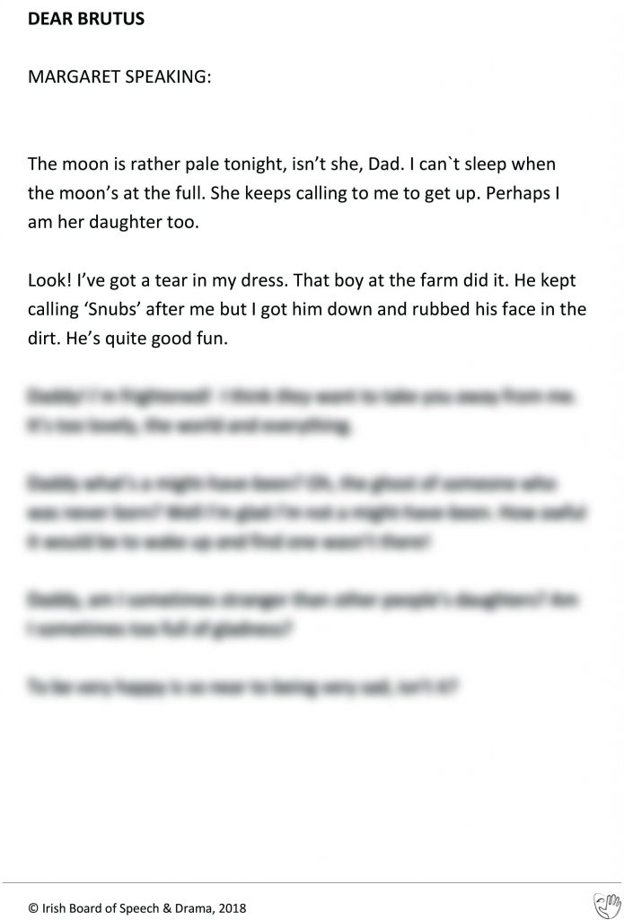 Dear Brutus (Margaret Speaking)