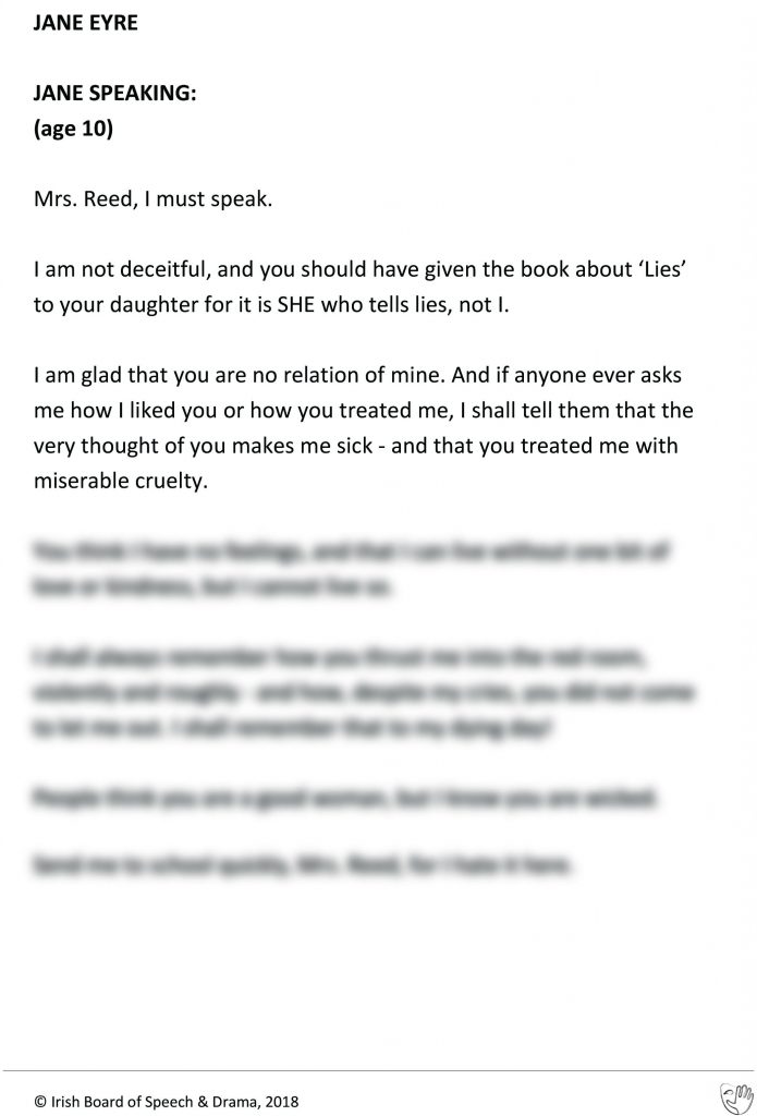 Jane Eyre (Jane Speaking)