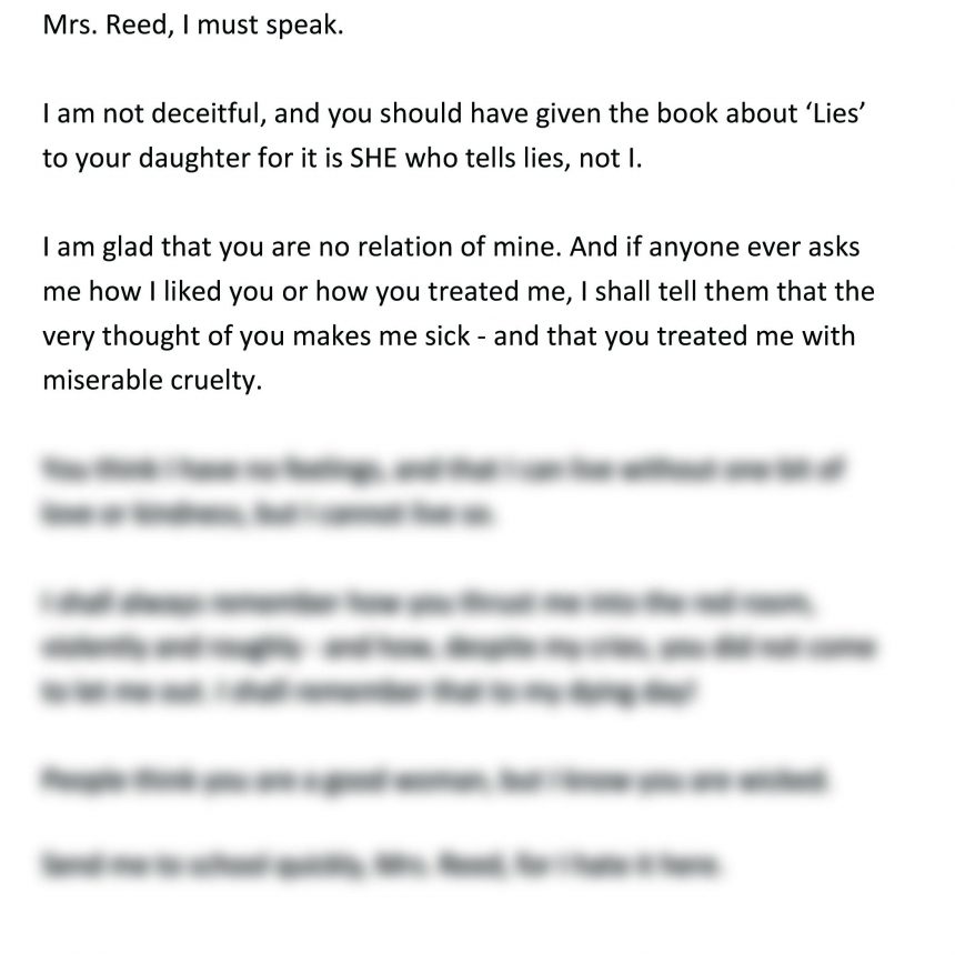 Jane Eyre (Jane Speaking)