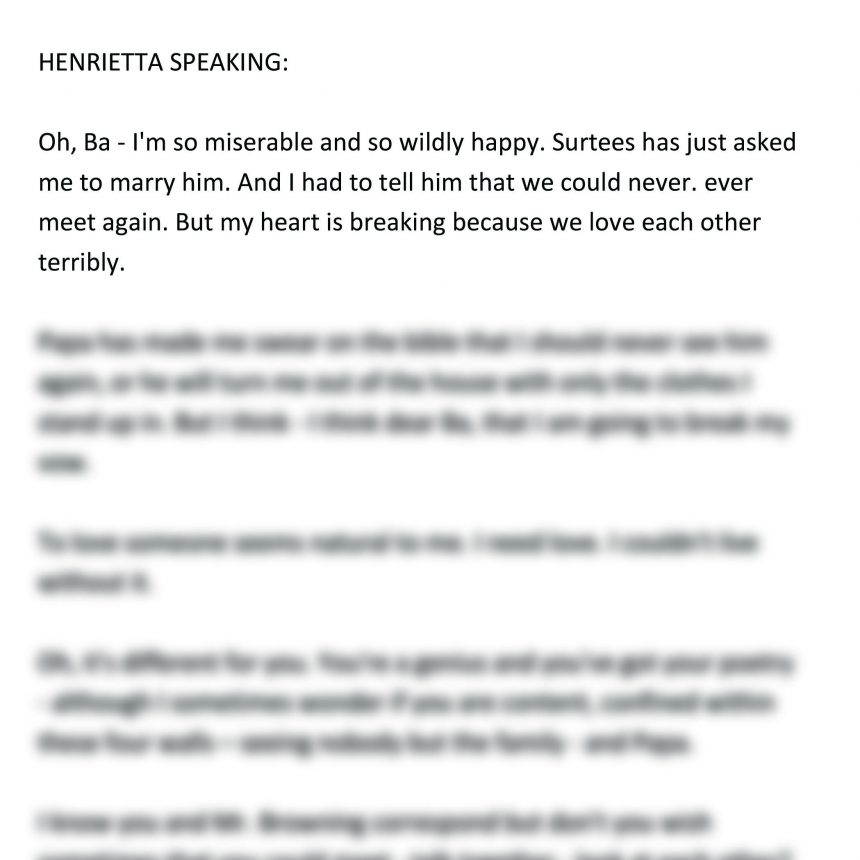 The Barretts of Wimpole (Henrietta Speaking)