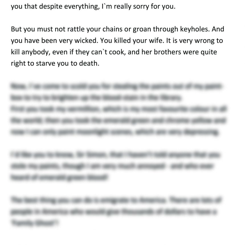 The Canterville Ghost (Virginia Speaking)