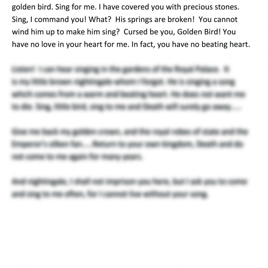 The Emperor's Nightingale (The Emperor Speaking)