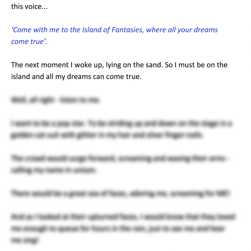 The Seller of Dreams (Girl Speaking)