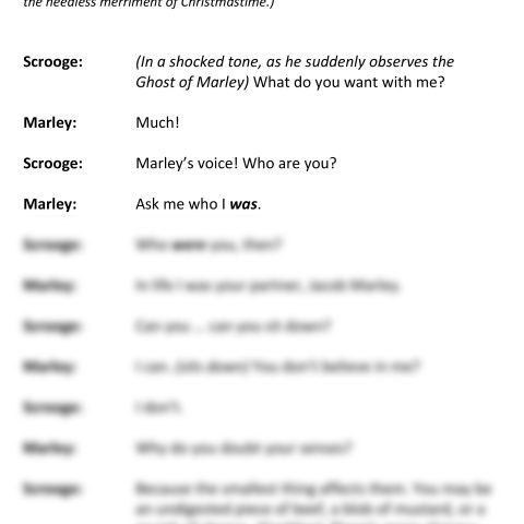 A Christmas Carol (Scrooge and Marley Speaking)