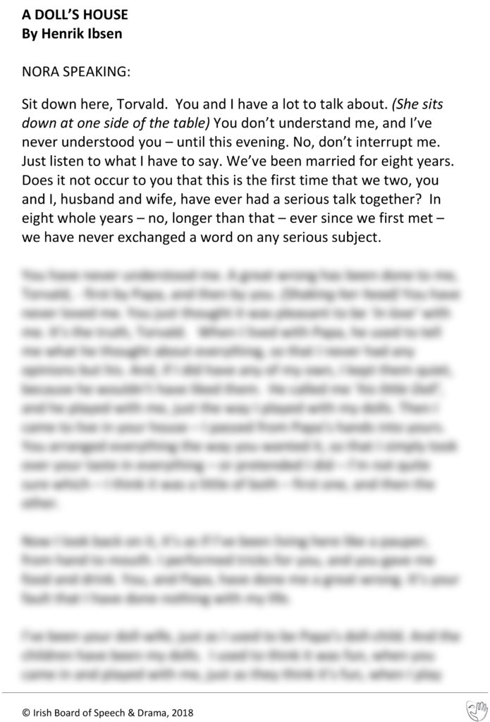 A Doll's House (Nora Speaking)