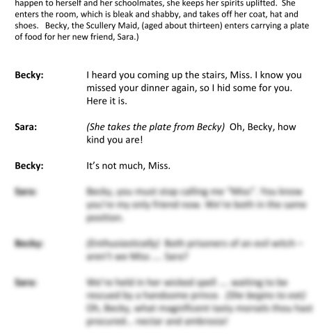 A Little Princess (Becky and Sara Speaking)