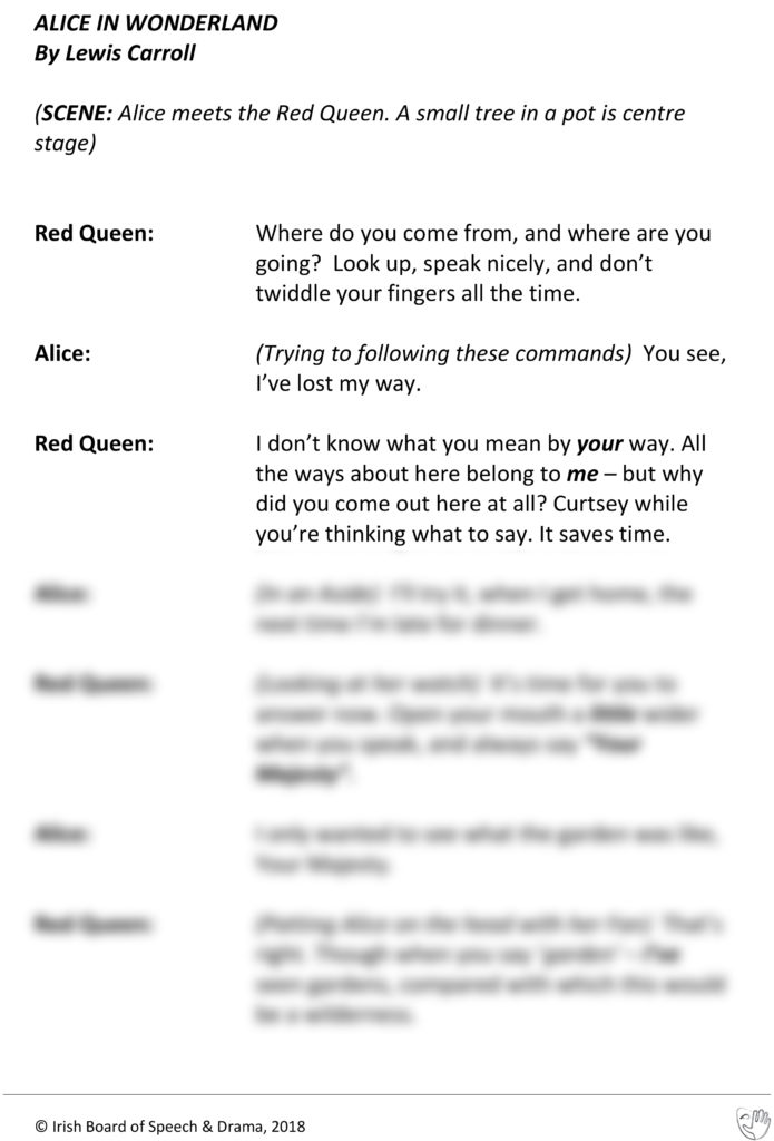 Alice In Wonderland (Red Queen and Alice Speaking)