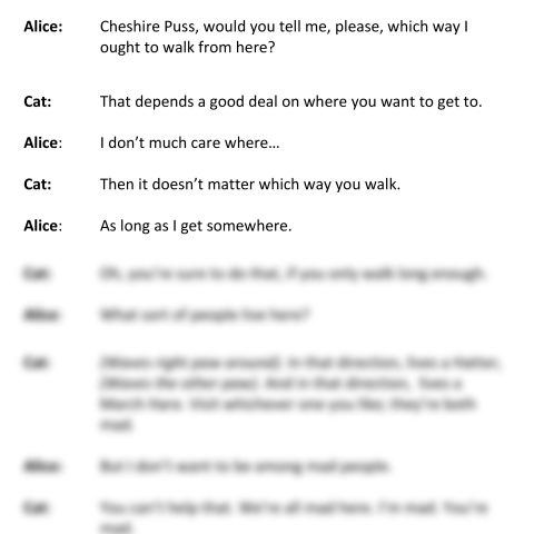 Alice's Adventures In Wonderland (Alice and Cat Speaking)