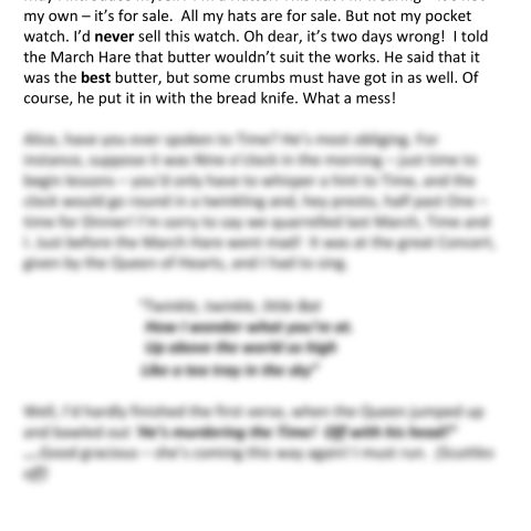 Alice's Adventures In Wonderland (The Mad Hatter Speaking)