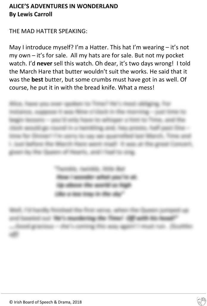 Alice's Adventures In Wonderland (The Mad Hatter Speaking)