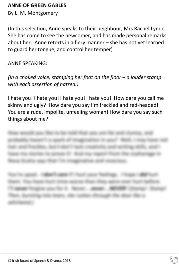Anne Of Green Gables (Anne Speaking)