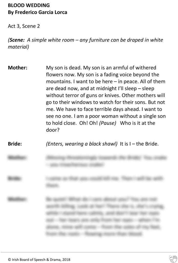 Blood Wedding (Mother and Bride Speaking)