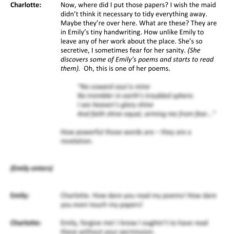 Charlotte & Emily Bronte (Charlotte and Emily Speaking)