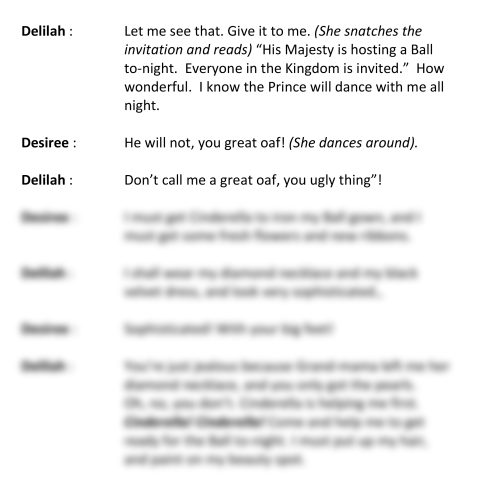 Cinderella (Desiree and Delilah Speaking)