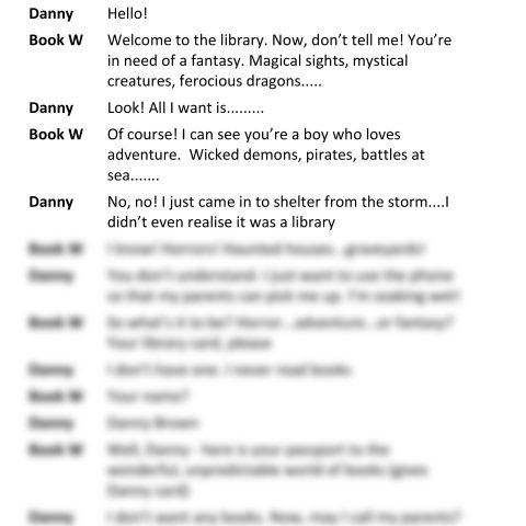 Danny and The Book Wizard (Or Book Witch)