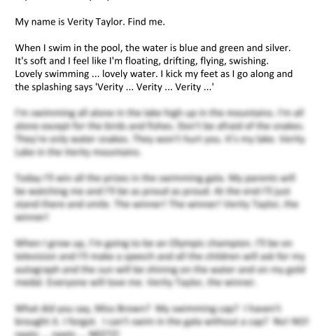 Find Me (Verity Speaking)