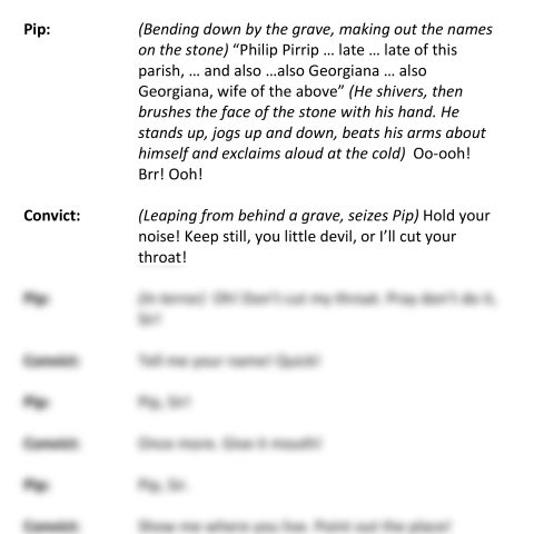 Great Expectations (Pip and Convict Speaking)