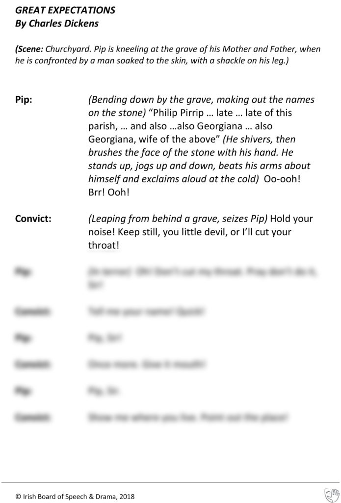 Great Expectations (Pip and Convict Speaking)