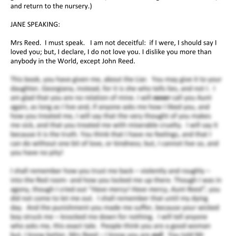 Jane Eyre (Jane Speaking)