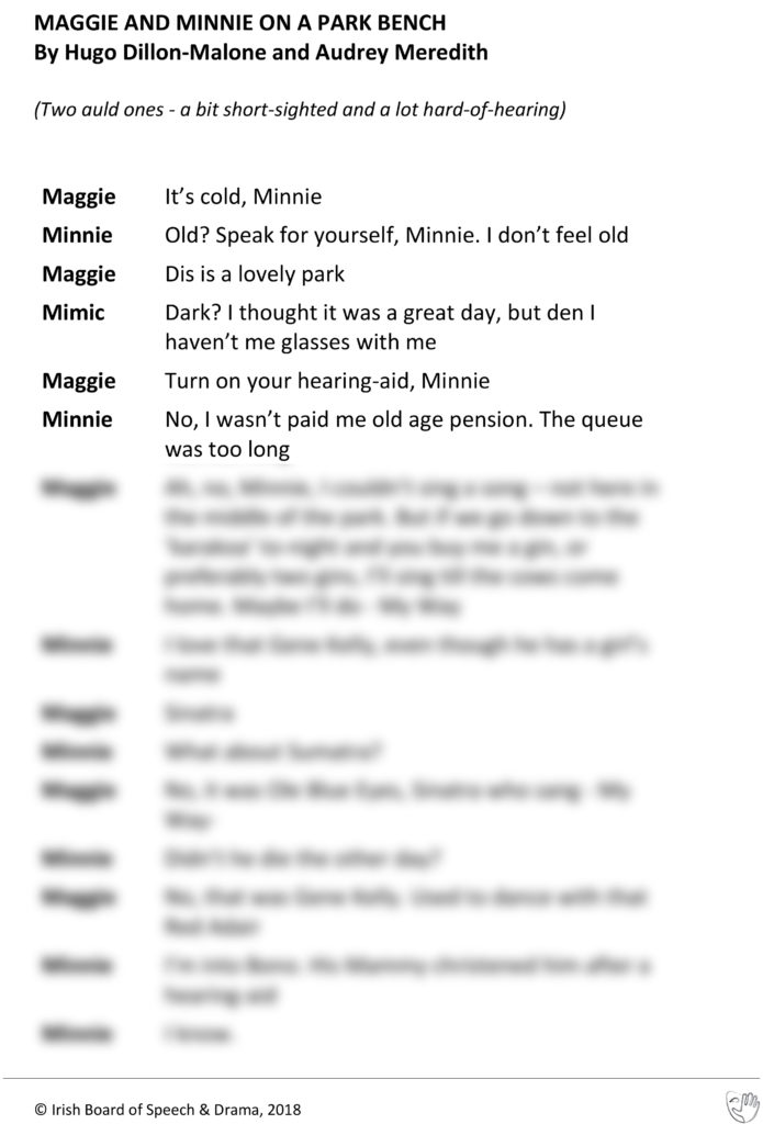 Maggie and Minnie On A Park Bench (Maggie and Minnie Speaking)