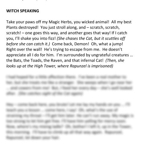 Rapunzel (Witch Speaking)