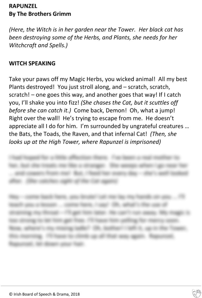 Rapunzel (Witch Speaking)