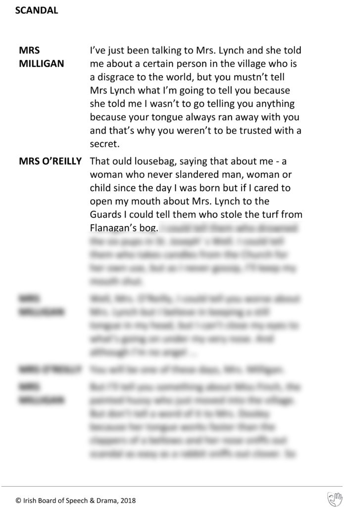 Scandal (Mrs. Milligan and Mrs. O'Reilly Speaking)