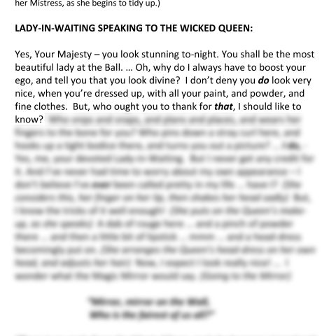 Snow White (Lady-In-Waiting Speaking)