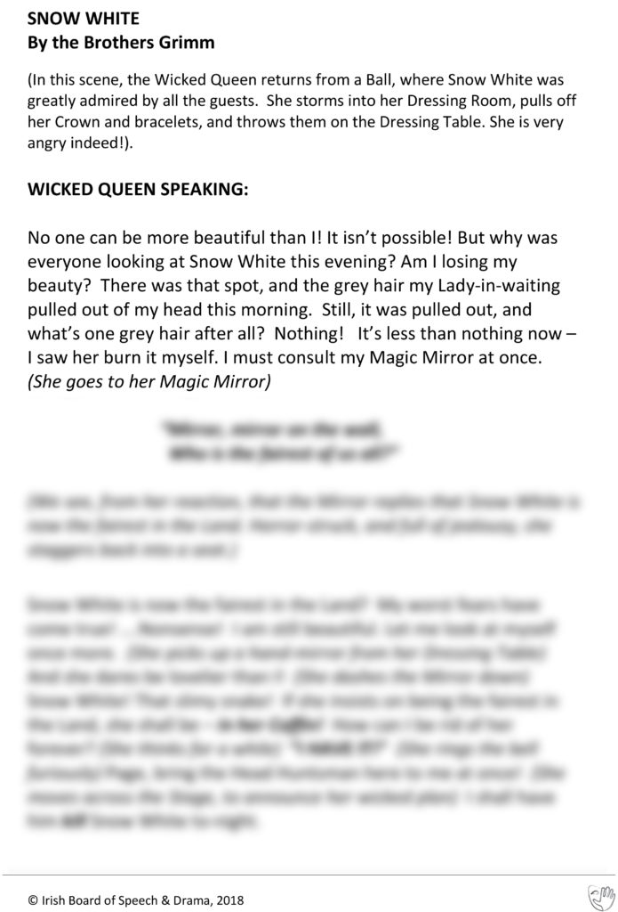 Snow White (Wicked Queen Speaking)