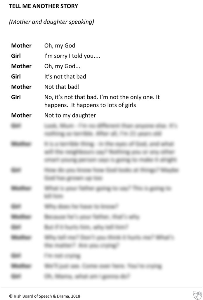 Tell Me Another Story (Mother and Daughter Speaking)