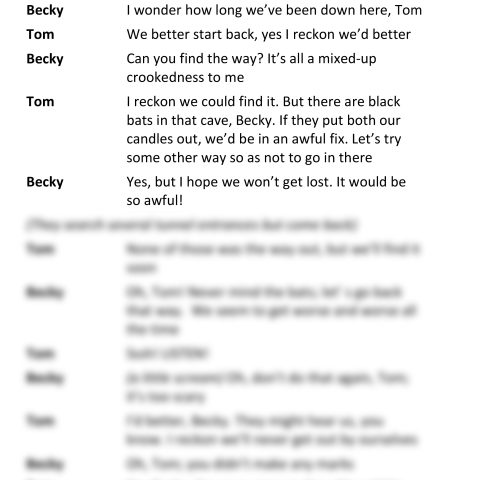 The Adventures Of Tom Sawyer (Becky and Tom Speaking)