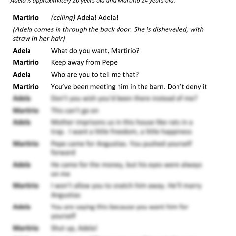 The House of Barnarda Alba (Martirio and Adela Speaking)