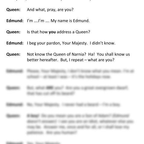The Lion, The Witch and The Wardrobe (Queen and Edmund Speaking)