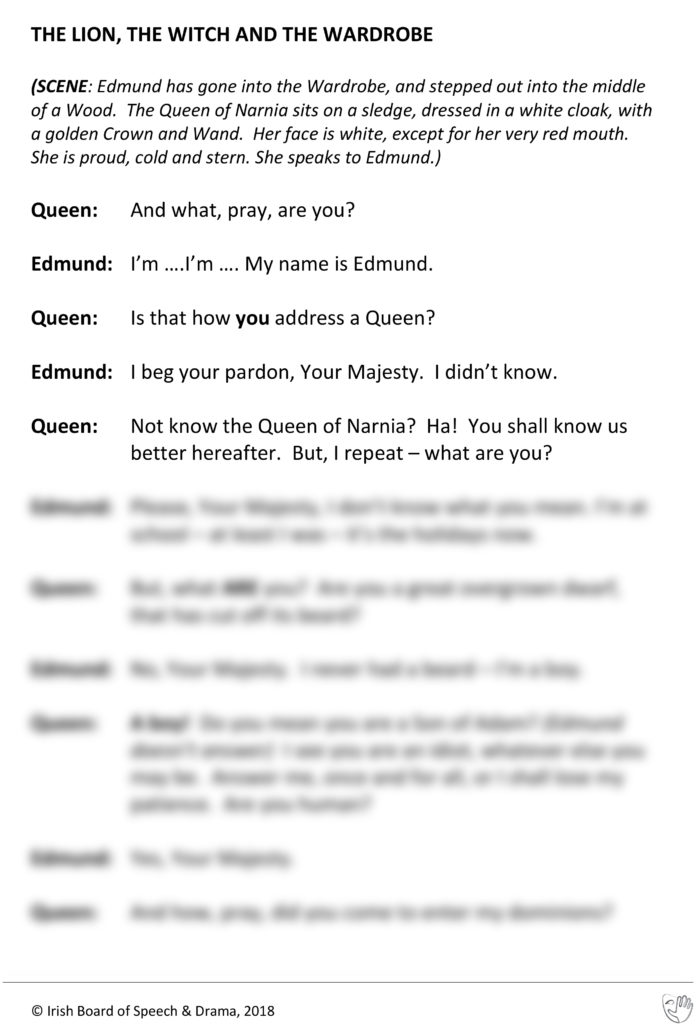 The Lion, The Witch and The Wardrobe (Queen and Edmund Speaking)
