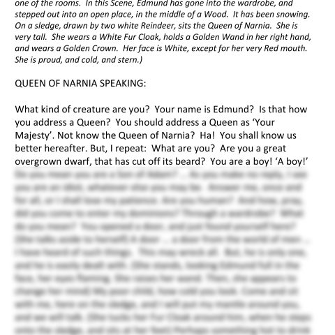 The Lion, The Witch And The Wardrobe (Queen Of Narnia Speaking)