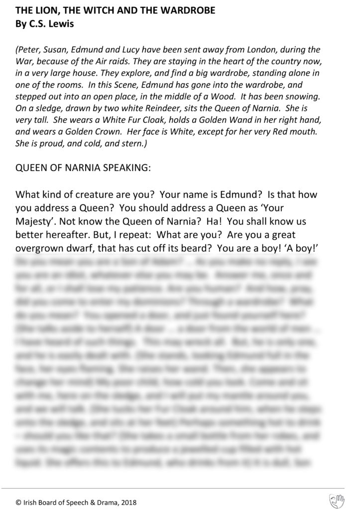 The Lion, The Witch And The Wardrobe (Queen Of Narnia Speaking)