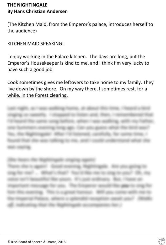 The Nightingale (Kitchen Maid Speaking)