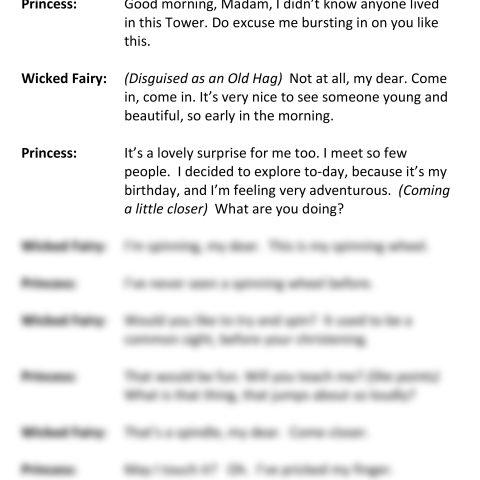 The Sleeping Beauty (Princess and Wicked Fairy Speaking)