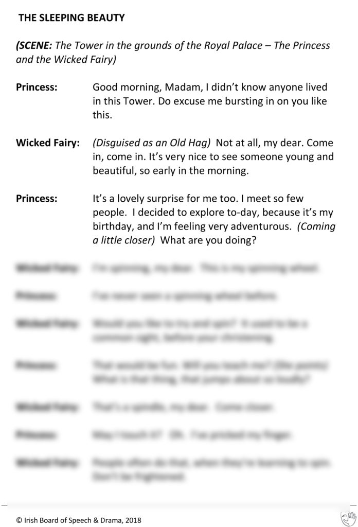 The Sleeping Beauty (Princess and Wicked Fairy Speaking)