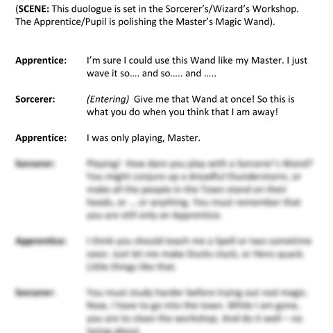 The Sorcerer's Apprentice (Apprentice and Sorcerer Speaking)