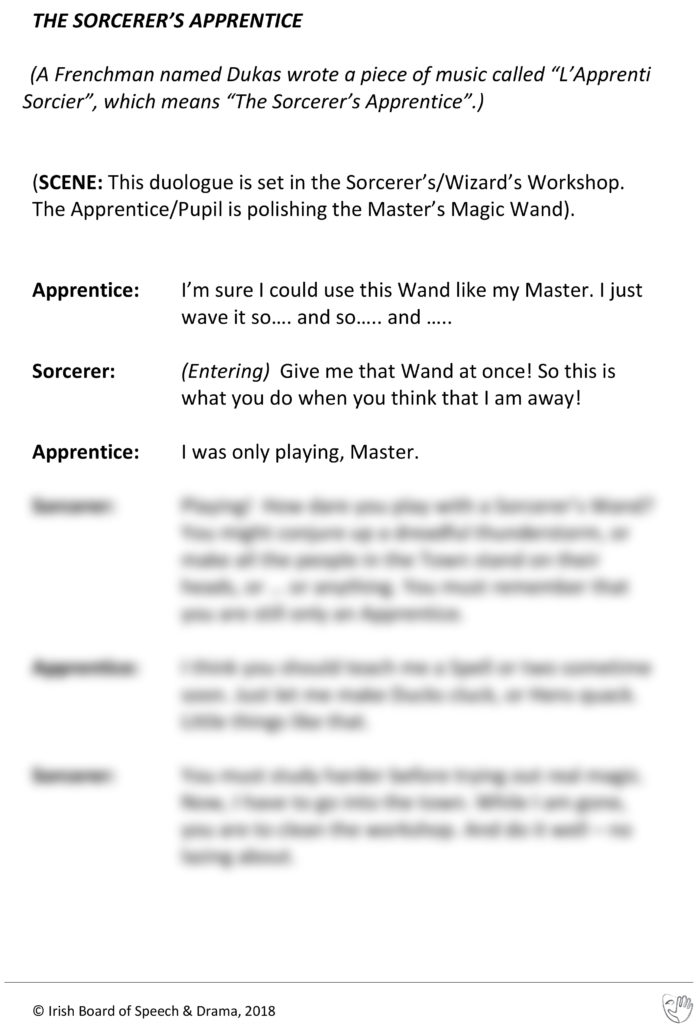 The Sorcerer's Apprentice (Apprentice and Sorcerer Speaking)