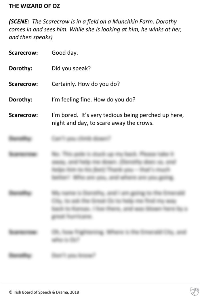 The Wizard Of Oz (Scarecrow and Dorothy Speaking)