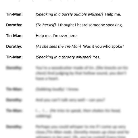 The Wizard Of Oz (Tin-Man and Dorothy Speaking)