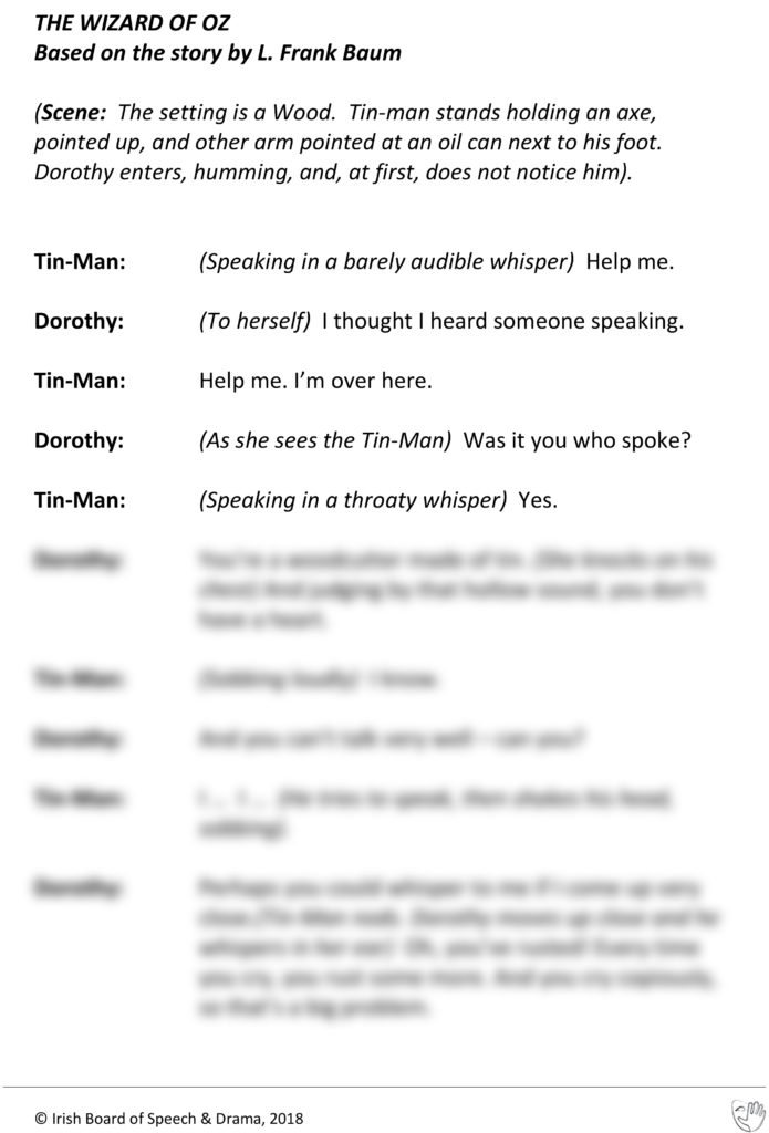 The Wizard Of Oz (Tin-Man and Dorothy Speaking)