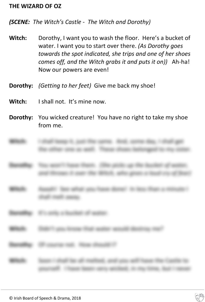 The Wizard Of Oz (Witch and Dorothy Speaking)