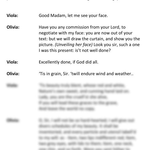 Twelfth Night (Viola and Olivia Speaking)