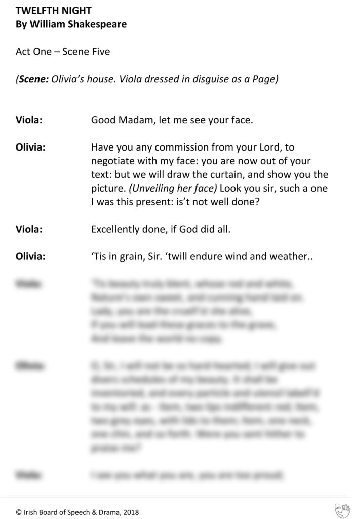 Twelfth Night (Viola and Olivia Speaking)