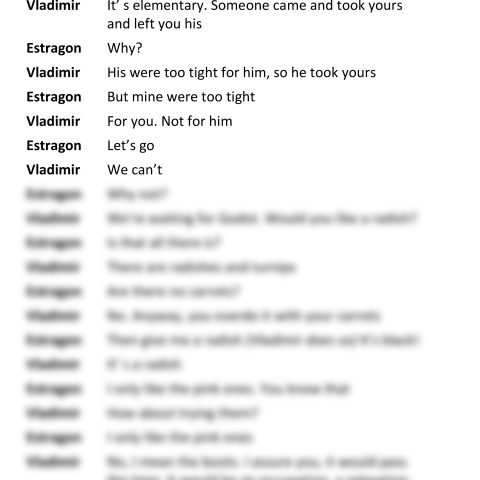 Waiting For Godot (Vladimir and Estragon Speaking)