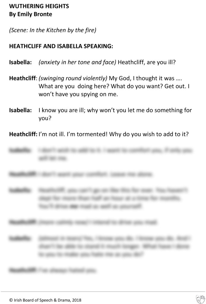 Wuthering Heights (Heathcliff and Isabella Speaking)