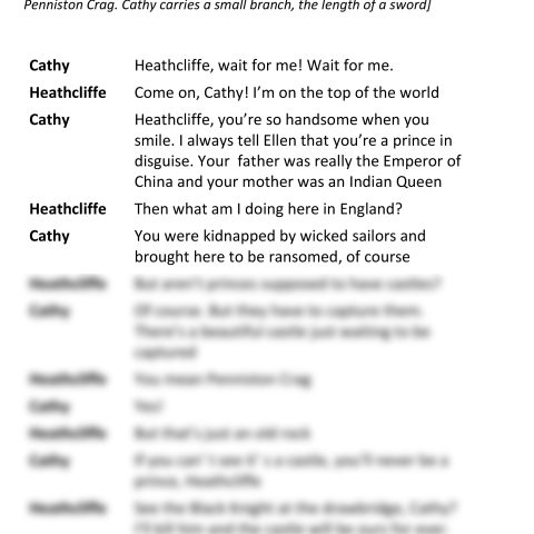 Wuthering Heights (Cathy and Heathcliffe Speaking)